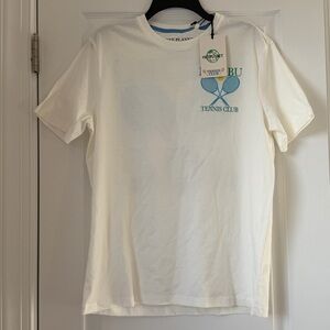 New Men’s Free Planet White Tennis Club Tee Size M